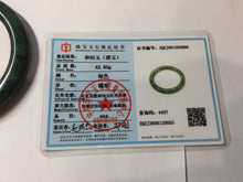 Load image into Gallery viewer, 56.8mm Certified 100% Natural Deep Pine Green/Black "Serene Ember Forest" Nephrite (red-skin nephrite 红皮碧玉) Bangle HT168-21-3866