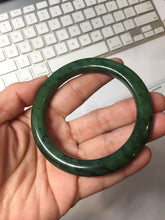 Load image into Gallery viewer, 56.8mm Certified 100% Natural Deep Pine Green/Black "Serene Ember Forest" Nephrite (red-skin nephrite 红皮碧玉) Bangle HT168-21-3866