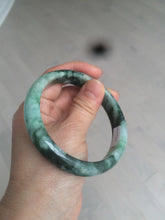 Load image into Gallery viewer, 60.1mm Certified Type A 100% Natural green/dark green Jadeite Jade bangle AS68-1658