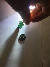 Load image into Gallery viewer, Type A 100% Natural Dark Green Black Guatemala Jadeite Jade Cute Baby Bear with Heart Balloon Pendant BH118