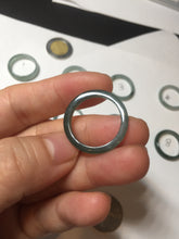 Load image into Gallery viewer, 17.7mm 7 1/2 100% natural type A icy watery green/blue icy watery Guatemala jadeite jade band ring group BP77