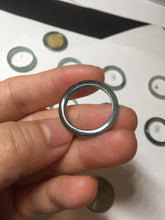 Load image into Gallery viewer, 17.7mm 7 1/2 100% natural type A icy watery green/blue icy watery Guatemala jadeite jade band ring group BP77