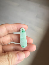 Load image into Gallery viewer, Type A 100% Natural sunny green white Three Peas in a Pod(连中三元) Four Seasons Fortune Beans(四季发财豆) jadeite PD1