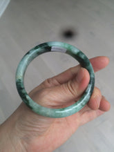 Load image into Gallery viewer, 57.5mm Certified Type A 100% Natural Oily Dark Green Gray Black(油青) Jadeite Jade Bangle PE106-7160