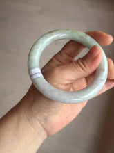 Load image into Gallery viewer, 56.6mm 100% natural Type A green/purple/yellow(FU LU SHOU) chubby jadeite jade bangle BK72-5808