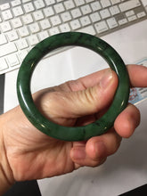 Load image into Gallery viewer, 56.8mm Certified 100% Natural Deep Pine Green/Black "Serene Ember Forest" Nephrite (red-skin nephrite 红皮碧玉) Bangle HT168-21-3866