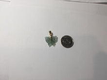 Load image into Gallery viewer, Type A 100% Natural icy watery light Green blue Guatemala Jadeite Jade butterfly Pendant BH119