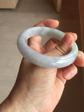 Load image into Gallery viewer, 56.3mm certified 100% natural Type A icy light green/purple jadeite jade bangle PE7-0299