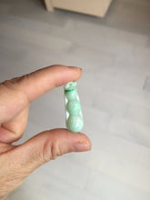 Load image into Gallery viewer, Type A 100% Natural sunny green white Three Peas in a Pod(连中三元) Four Seasons Fortune Beans(四季发财豆) jadeite PD1