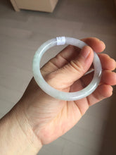 Load image into Gallery viewer, 53.5mm certified 100% natural icy watery light green purple slim round cut jadeite jade bangle PB73-1269