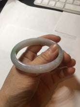 Load image into Gallery viewer, 51mm certified 100% natural Type A icy watery light green purple oval jadeite jade bangle PB209-2837