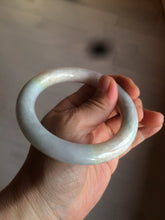 Load image into Gallery viewer, 57.9mm certified 100% natural type A light sunny green/purple/yellow chubby round cut jadeite jade bangle BF33-9221