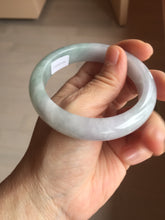 Load image into Gallery viewer, 56.3mm certified 100% natural Type A icy light green/purple jadeite jade bangle PE7-0299