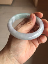 Load image into Gallery viewer, 56.3mm certified 100% natural Type A icy light green/purple jadeite jade bangle PE7-0299