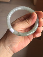 Load image into Gallery viewer, 54.2mm Certified Type A 100% Natural light green/purple/gray round cut Jadeite bangle J146-3897