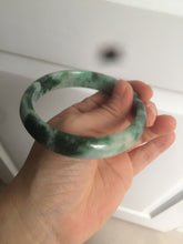 Load image into Gallery viewer, 60.1mm Certified Type A 100% Natural green/dark green Jadeite Jade bangle AS68-1658