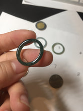 Load image into Gallery viewer, 17.5mm 7 1/4 100% natural type A icy watery green/blue icy watery Guatemala jadeite jade band ring group BP78