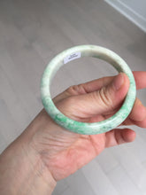 Load image into Gallery viewer, 58mm Certified type A 100% Natural sunny green/white Jadeite bangle AY85-3474