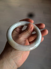 Load image into Gallery viewer, 57.9mm certified 100% natural type A light sunny green/purple/yellow chubby round cut jadeite jade bangle BF33-9221
