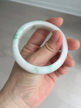 Load image into Gallery viewer, 53mm Certified Type A 100% Natural sunny green white(白底青) Jadeite Jade bangle BP45-3174