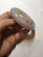Load image into Gallery viewer, 51mm certified 100% natural Type A icy watery light green purple oval jadeite jade bangle PB209-2837