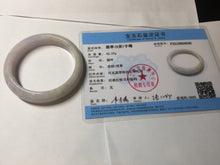 Load image into Gallery viewer, 51.5mm certified 100% natural type A green/white/purple jadeite jade bangle BN39-4045