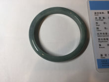 Load image into Gallery viewer, 54.2mm Certified Type A 100% Natural dark green/blue/gray/black Guatemala Jadeite jade bangle BM16-1449