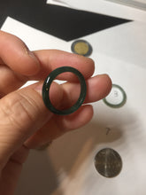 Load image into Gallery viewer, 17.5mm 7 1/4 100% natural type A icy watery green/blue icy watery Guatemala jadeite jade band ring group BP78
