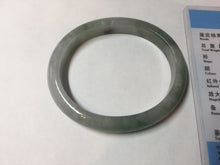 Load image into Gallery viewer, 51.8mm certified Type A 100% Natural icy watery light green/red oval Jadeite Jade bangle BQ9-3799