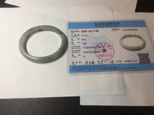 Load image into Gallery viewer, 51.8mm certified Type A 100% Natural icy watery light green/red oval Jadeite Jade bangle BQ9-3799