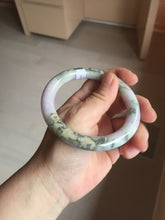 Load image into Gallery viewer, 58.8mm Certified Type A 100% Natural light green/sunny green/brown/black/purple(Rocky Mountain Dusk) chubby round cut Jadeite bangle PD90-1101