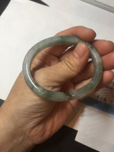 Load image into Gallery viewer, 51.8mm certified Type A 100% Natural icy watery light green/red oval Jadeite Jade bangle BQ9-3799