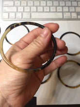 Load image into Gallery viewer, 60-62mm 100% Natural black brown beige slim Buffalo Horn bangle group CB54