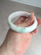 Load image into Gallery viewer, 53mm Certified Type A 100% Natural sunny green white(白底青) Jadeite Jade bangle BP45-3174