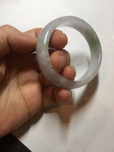 Load image into Gallery viewer, 51mm certified 100% natural Type A icy watery light green purple oval jadeite jade bangle PB209-2837