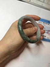 Load image into Gallery viewer, 57mm Certified 100% natural Type A light green/purple white Whispers of the Spring Breeze jadeite jade bangle PH98-5427