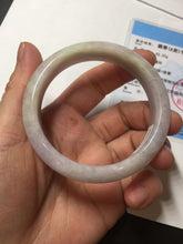 Load image into Gallery viewer, 51.5mm certified 100% natural type A green/white/purple jadeite jade bangle BN39-4045