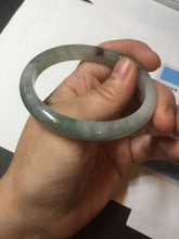 Load image into Gallery viewer, 51.8mm certified Type A 100% Natural icy watery light green/red oval Jadeite Jade bangle BQ9-3799