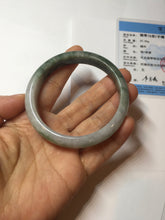 Load image into Gallery viewer, 57mm Certified 100% natural Type A light green/purple white Whispers of the Spring Breeze jadeite jade bangle PH98-5427