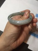 Load image into Gallery viewer, 51.8mm certified Type A 100% Natural icy watery light green/red oval Jadeite Jade bangle BQ9-3799