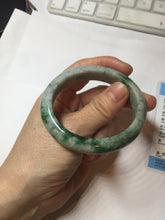 Load image into Gallery viewer, 50.4mm Certified 100% natural Type A sunny green dark green/gray/black oval jadeite jade bangle PD133-6294