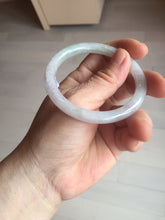 Load image into Gallery viewer, 53.5mm certified 100% natural icy watery light green purple slim round cut jadeite jade bangle PB73-1269
