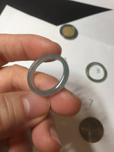 Load image into Gallery viewer, 17.5mm 7 1/4 100% natural type A icy watery green/blue icy watery Guatemala jadeite jade band ring group BP78