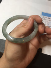 Load image into Gallery viewer, 51.8mm certified Type A 100% Natural icy watery light green/red oval Jadeite Jade bangle BQ9-3799