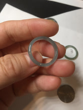 Load image into Gallery viewer, 17.5mm 7 1/4 100% natural type A icy watery green/blue icy watery Guatemala jadeite jade band ring group BP78