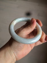 Load image into Gallery viewer, 57.9mm certified 100% natural type A light sunny green/purple/yellow chubby round cut jadeite jade bangle BF33-9221