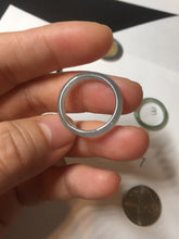 Load image into Gallery viewer, 17.5mm 7 1/4 100% natural type A icy watery green/blue icy watery Guatemala jadeite jade band ring group BP78