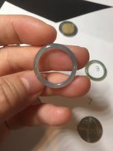 Load image into Gallery viewer, 17.5mm 7 1/4 100% natural type A icy watery green/blue icy watery Guatemala jadeite jade band ring group BP78