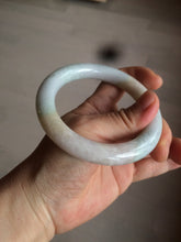 Load image into Gallery viewer, 57.9mm certified 100% natural type A light sunny green/purple/yellow chubby round cut jadeite jade bangle BF33-9221