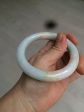 Load image into Gallery viewer, 57.9mm certified 100% natural type A light sunny green/purple/yellow chubby round cut jadeite jade bangle BF33-9221